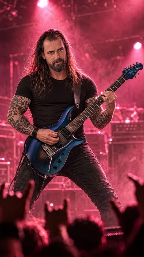 Antoine, lead guitarist of KITAMAE